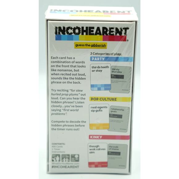 Incohearent Party Game – ADULT - Guess the Gibberish | New & Sealed - Picture 2 of 3